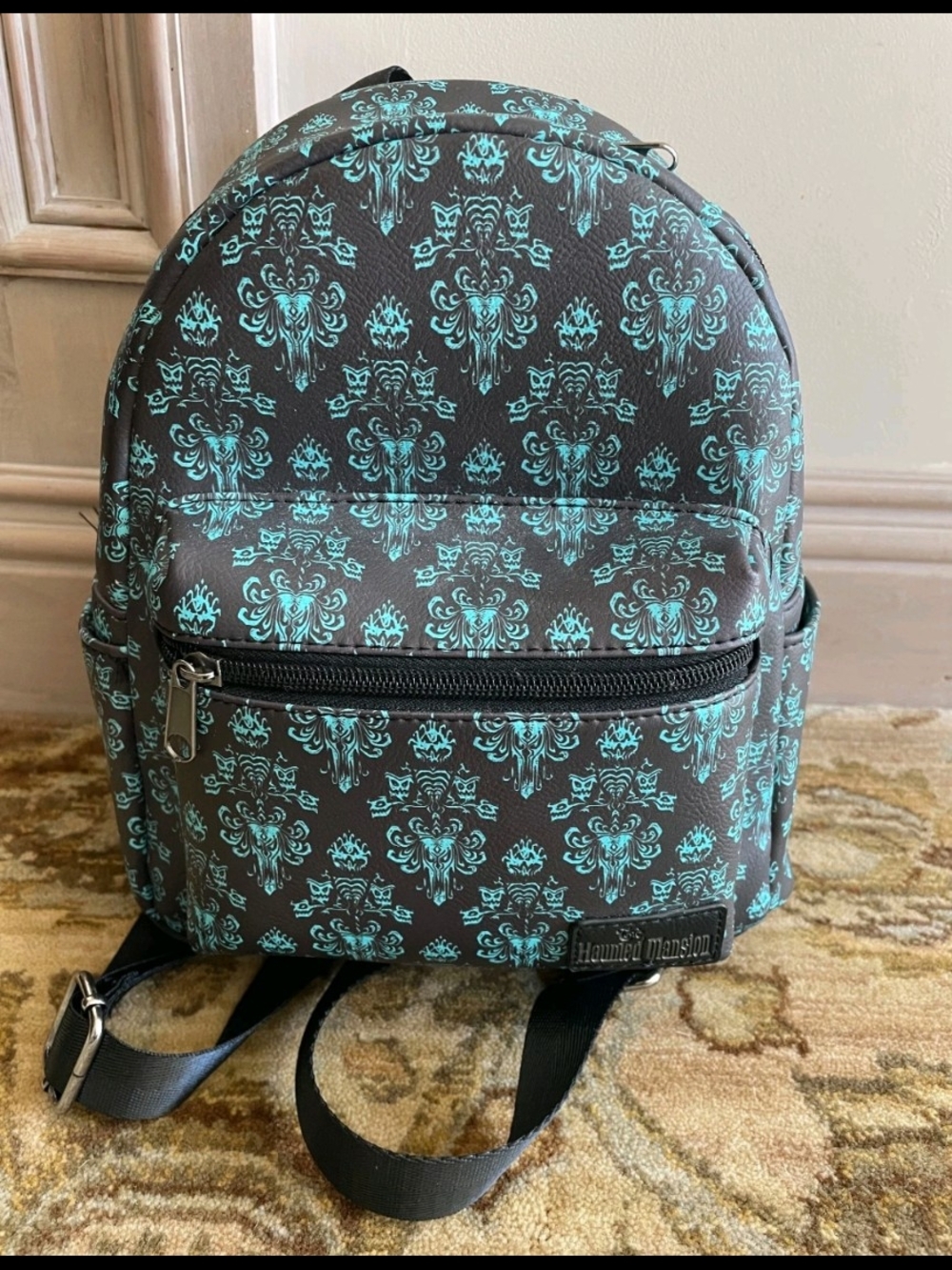 Haunted Mansion Teal Pattern Mini Backpack
